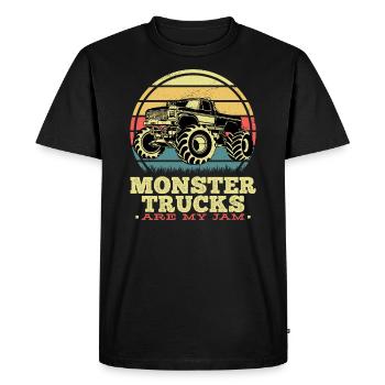 Chemise rétro de camion de monstre de cru - T-shirt Premium bio Homme - noir - Devant - Nico (187cm)