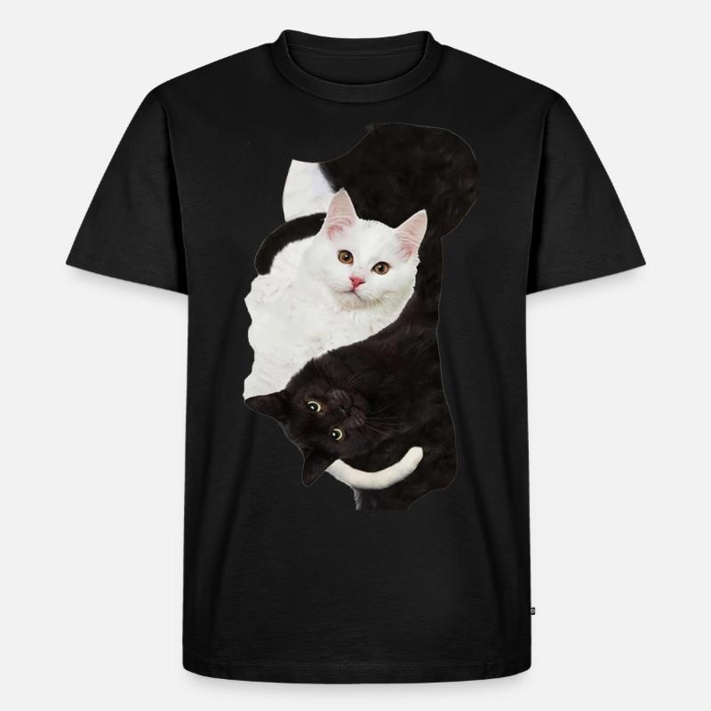 Die Katzen - Männer Premium Bio T-Shirt - Schwarz