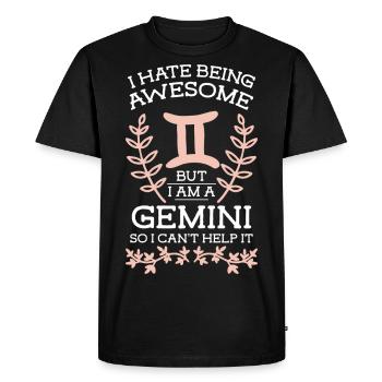 Signe du zodiaque Mai Date de naissance - T-shirt Premium bio Homme - noir - Devant - Nico (187cm)
