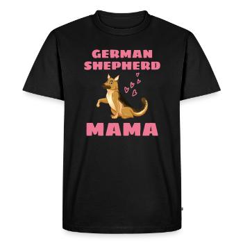 Gift Dog Mama Mother's Day German Shepherd - Men's Premium Organic T-Shirt - black - Front - Nico (187cm)