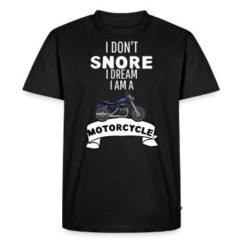 Drôle de ronflement Motard Moto moto - T-shirt Premium bio Homme - noir - Devant - Nico (187cm)