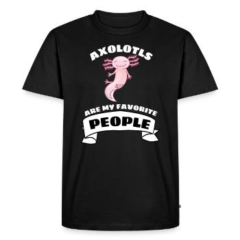 Salamandre pour animaux de compagnie Drôle Cadeau Axolotl - T-shirt Premium bio Homme - noir - Devant - Nico (187cm)