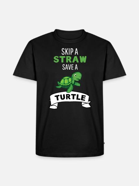 Ocean Animal Funny Gift Turtle - Men's Premium Organic T-Shirt - black