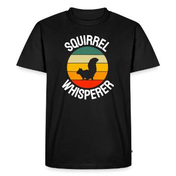 Amoureux des animaux de la forêt Animal de forêt Écureuil rétro - T-shirt Premium bio Homme - noir - Devant - Nico (187cm)