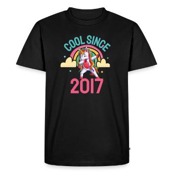 Cool since 2017 Dabbing Unicorn 5th Birthday - Men's Premium Organic T-Shirt - black - Front - Nico (187cm)