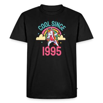 Cool since 1995 Dabbing Unicorn 27th birthday - Men's Premium Organic T-Shirt - black - Front - Nico (187cm)