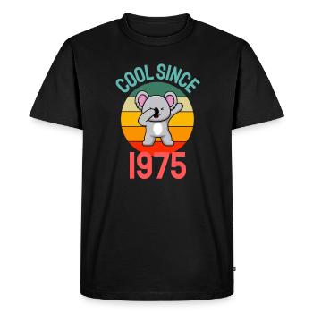 Cool since 1975 Retro Dabbing Koala 47th birthday - Men's Premium Organic T-Shirt - black - Front - Nico (187cm)