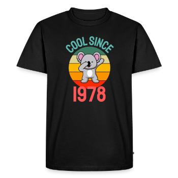 Cool since 1978 Retro Dabbing Koala 44th birthday - Men's Premium Organic T-Shirt - black - Front - Nico (187cm)