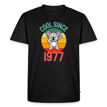Cool since 1977 Retro Dabbing Koala 45th birthday - Men's Premium Organic T-Shirt - black - Front - Nico (187cm)