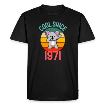 Cool since 1971 Retro Dabbing Koala 51st birthday - Men's Premium Organic T-Shirt - black - Front - Nico (187cm)