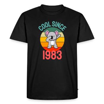 Cool since 1983 Retro Dabbing Koala 39th birthday - Men's Premium Organic T-Shirt - black - Front - Nico (187cm)