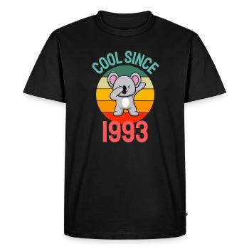Cool since 1993 Retro Dabbing Koala 29th birthday - Men's Premium Organic T-Shirt - black - Front - Nico (187cm)