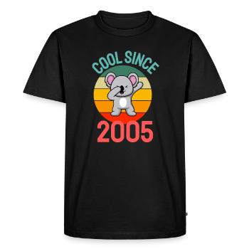 Cool since 2005 Retro Dabbing Koala 17th birthday - Men's Premium Organic T-Shirt - black - Front - Nico (187cm)