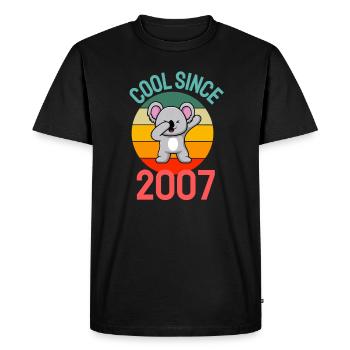 Cool since 2007 Retro Dabbing Koala 15th birthday - Men's Premium Organic T-Shirt - black - Front - Nico (187cm)