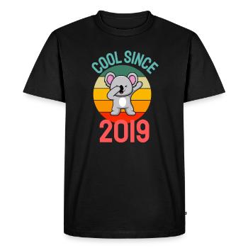 Cool since 2019 Retro Dabbing Koala 3rd Birthday - Men's Premium Organic T-Shirt - black - Front - Nico (187cm)