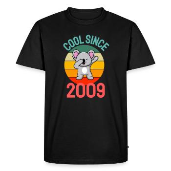 Cool since 2009 Retro Dabbing Koala 13th birthday - Men's Premium Organic T-Shirt - black - Front - Nico (187cm)
