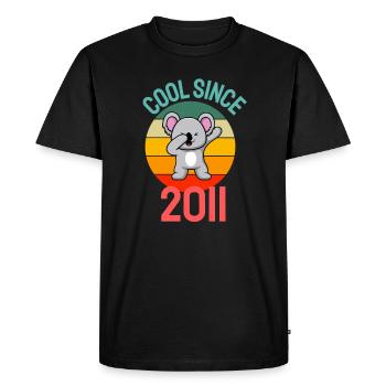 Cool since 2011 Retro Dabbing Koala 11th birthday - Men's Premium Organic T-Shirt - black - Front - Nico (187cm)
