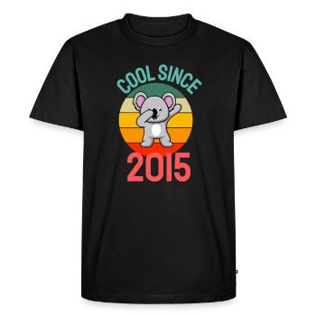 Cool since 2015 Retro Dabbing Koala 7th birthday - Men's Premium Organic T-Shirt - black - Front - Nico (187cm)
