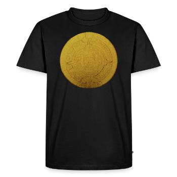 Calendrier aztèque - T-shirt Premium bio Homme - noir - Devant - Nico (187cm)