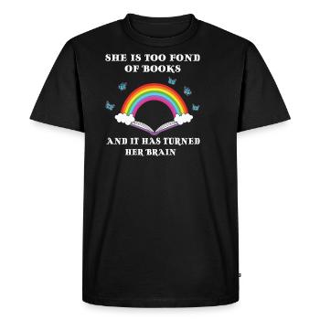 My Book smells Better than your Tablet - Men's Premium Organic T-Shirt - black - Front - Nico (187cm)