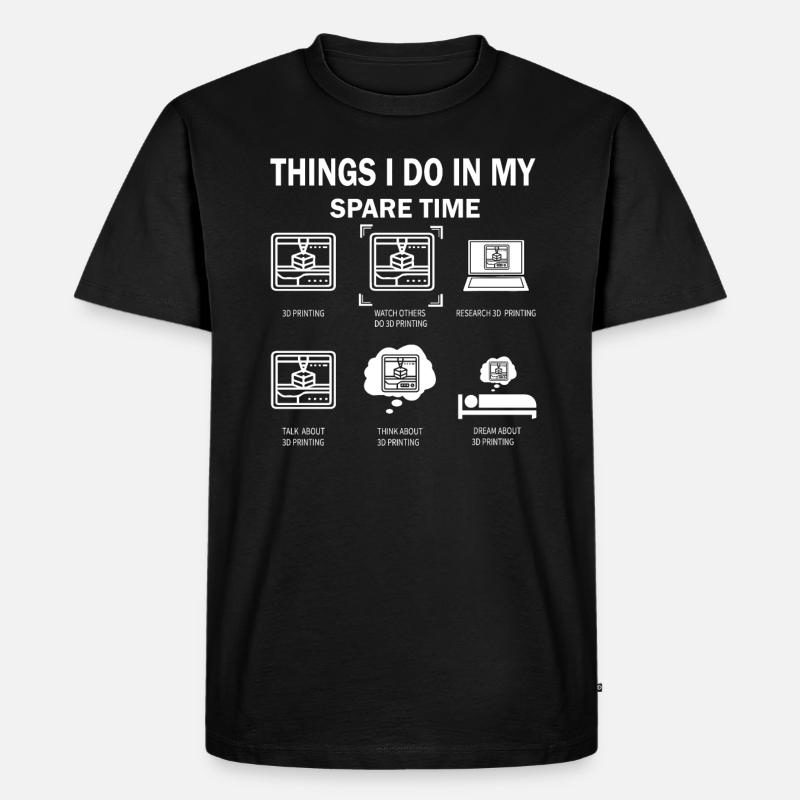 3D-Drucker Dinge, die ich mache - Männer Premium Bio T-Shirt - Schwarz