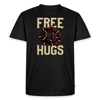 Câlins gratuits - T-shirt Premium bio Homme - noir - Devant - Nico (187cm)