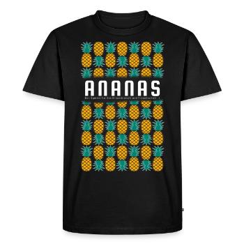 L’ananas, signe de l’amitié - T-shirt Premium bio Homme - noir - Devant - Nico (187cm)