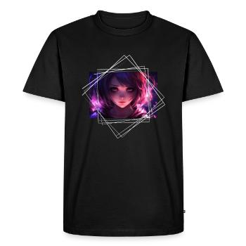 Anime Yandere Character - Men's Premium Organic T-Shirt - black - Front - Nico (187cm)
