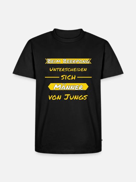 Beerpong Saying - Men's Premium Organic T-Shirt - black