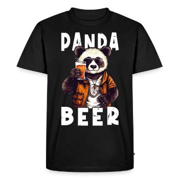 Panda Beer Beer Bear Funny Saying Humor Party - T-shirt Premium bio Homme - noir - Devant - Nico (187cm)