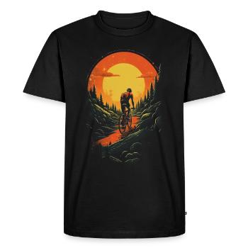 Cyclisme - T-shirt Premium bio Homme - noir - Devant - Nico (187cm)