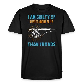 Fly Fishing Addict: Proud of More Flies - Men's Premium Organic T-Shirt - black - Front - Nico (187cm)