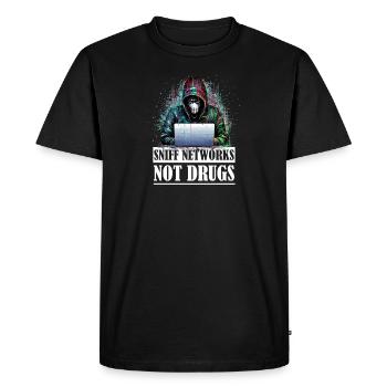 La passion du hacker éthique : Renifler les - T-shirt Premium bio Homme - noir - Devant - Nico (187cm)