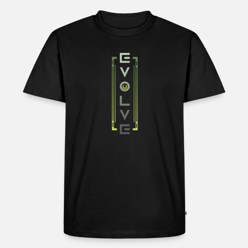 Evolutionärer Blick - Männer Premium Bio T-Shirt - Schwarz