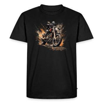 Des motifs de moto uniques pour les motards - T-shirt Premium bio Homme - noir - Devant - Nico (187cm)
