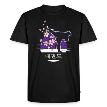 Tout Combat Girl Taekwondo Girl TKD Tae-Kwon-Do - T-shirt Premium bio Homme - noir - Devant - Nico (187cm)