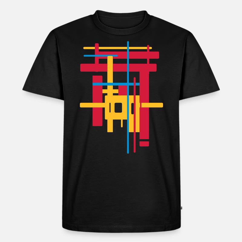 Abstrakt - Männer Premium Bio T-Shirt - Schwarz