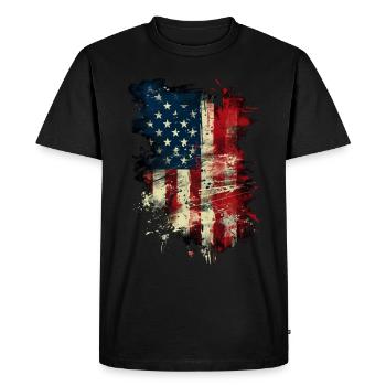 L’Amérique du grunge - T-shirt Premium bio Homme - noir - Devant - Nico (187cm)
