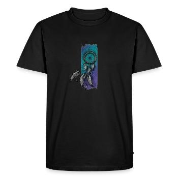 Rêverie fantaisiste : attrape-rêves pastel - T-shirt Premium bio Homme - noir - Devant - Nico (187cm)