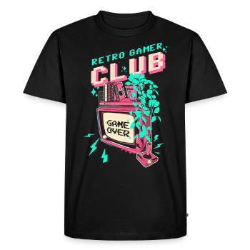 23F 0241 bk - Men's Premium Organic T-Shirt - black - Front - Nico (187cm)