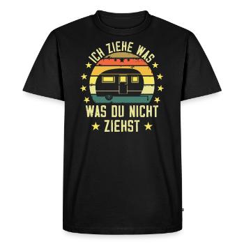 Ich ziehe was was du nicht ziehst Wohnwagen Camper - Männer Premium Bio T-Shirt - Schwarz - Vorne - Nico (187cm)