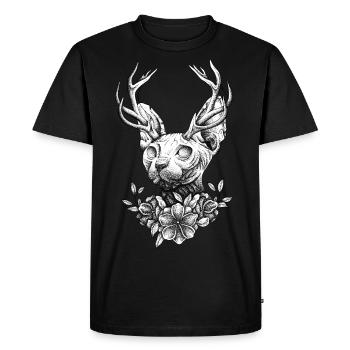 Cat - Men's Premium Organic T-Shirt - black - Front - Nico (187cm)