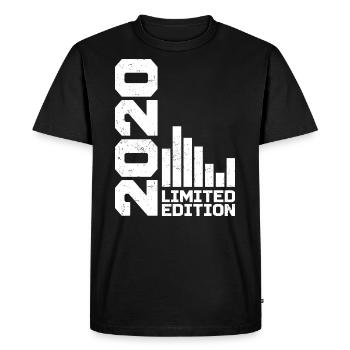 Millésime 2020 Cadeau d’anniversaire 2020 Année 2020 - T-shirt Premium bio Homme - noir - Devant - Nico (187cm)