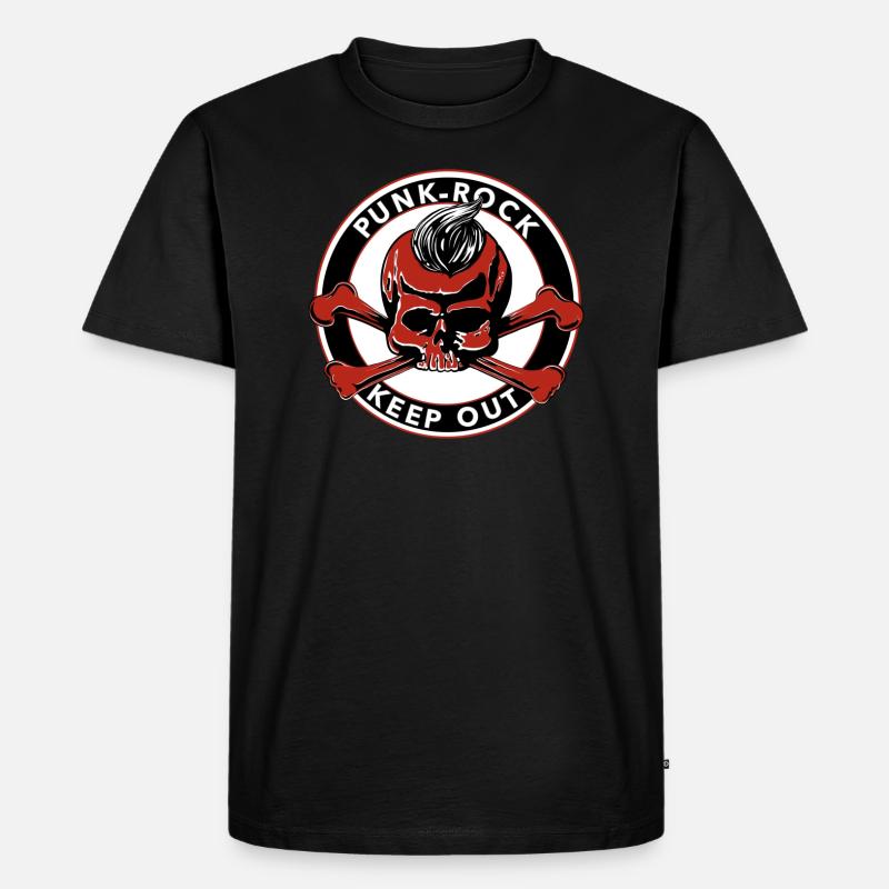 Draußen halten - Männer Premium Bio T-Shirt - Schwarz