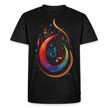 Œuvre musicale abstraite - T-shirt Premium bio Homme - noir - Devant - Nico (187cm)