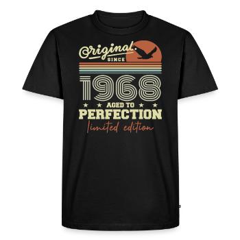 Original 1968 Birthday Gift 1945 Retro 1968 - Men's Premium Organic T-Shirt - black - Front - Nico (187cm)