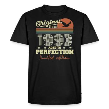 Original 1993 cadeau anniversaire 1993 rétro 1993 - T-shirt Premium bio Homme - noir - Devant - Nico (187cm)