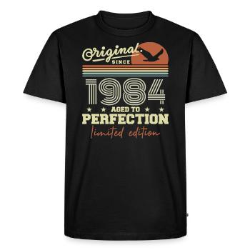 Original 1984 cadeau anniversaire 1984 rétro 1984 - T-shirt Premium bio Homme - noir - Devant - Nico (187cm)