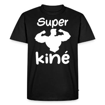 Super kiné - T-shirt Premium bio Homme - noir - Devant - Nico (187cm)