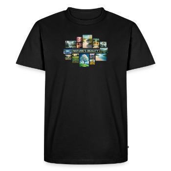 Collage de la beauté de la nature - T-shirt Premium bio Homme - noir - Devant - Nico (187cm)